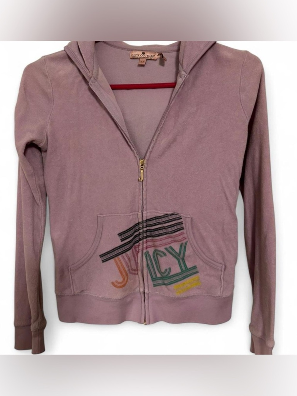 Juicy Couture Dusty Lilac Zip Hoodie with Life is Juicy design